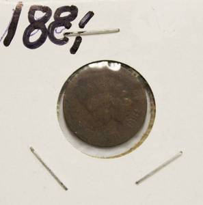 lot 7 image: 1881 Indian Head Penny