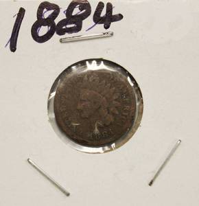 lot 10 image: 1884 Indian Head Penny