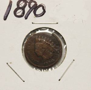 lot 61 image: 1890 Indian Head Penny