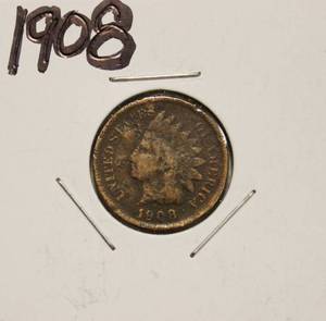 lot 71 image: 1908 Indian Head Penny