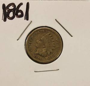 lot 47 image: Nice 1861Indian Head Penny