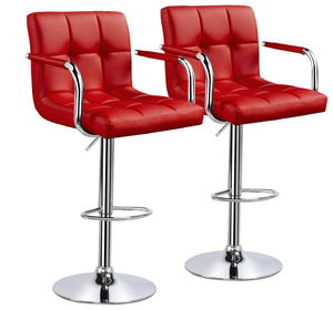 lot 38 image: Yaheetech Tall Bar Stools Set of 2