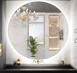 lot 42 image: TETOTE 36 Inch Round Backlit Mirror for Bathroom