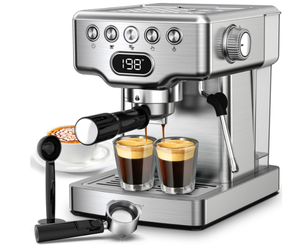 lot 420 image: Geek Chef Espresso Machine, 20 Bar Espresso Maker with Milk Frother Steam Wand
