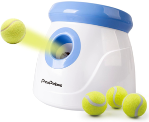 lot 202 image: PetPrime Automatic Dog Ball Thrower Launcher for Small and Medium Dogs