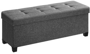 lot 252 image: SONGMICS Storage Ottoman, Folding Storage Bench