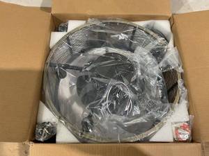 lot 52 image: Ohniyou Caged Ceiling Fan with Light, 20 Inch Low Profile Farmhouse Ceiling Fan with Remote Control