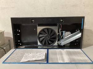 lot 303 image: Broan-NuTone BCSD142BL Glacier Range Hood with Light, Exhaust Fan for Under Cabinet, Black, 42-inch