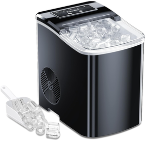 lot 174 image: Portable Countertop Ice Maker Machine - Self-Cleaning Ice Makers with Ice Scoop and Basket