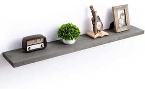 lot 361 image: Grey Wooden Floating Shelves for Wall 48 Inches Long