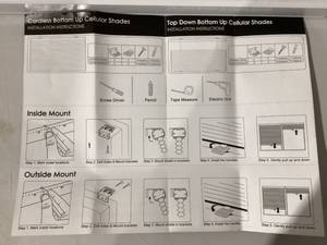 lot 386 image: Keego Window Blinds Cellular Shades No Tools No Drill Light Filtering Corded Cellular Blinds for Window