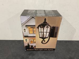 lot 615 image: EDISHINE Dusk to Dawn Outdoor Wall Lights, Porch Light Fixture with GFCI Outlet
