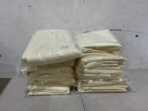 lot 527 image: Lot of 10 Polyester 120inch Round Beige Tablecloths