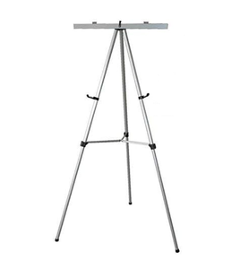 lot 496 image: Aluminum Telescoping Easel, Flip Chart Bar  - Silver