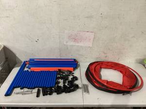 lot 335 image: 15 Piece Dog Agility Course Backyard Set- Dog Agility Training Equipment Set