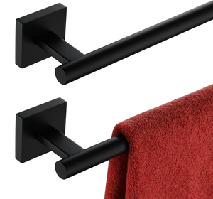 lot 518 image: KOKOSIRI Towel Rails Bathroom Towel Bars Matte Black, 2 Pack
