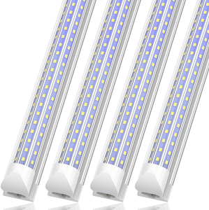 lot 372 image: LOT OF 4 SHOPLED 4FT LED Shop Light, 45W 5850LM 6000K Cool White