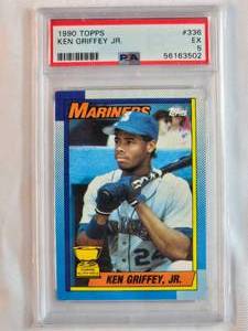 lot 13 image: Ken Griffey Jr. All Star Rookie Cup 1990 Topps No. 336 PSA Graded 5 EX