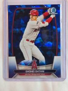 lot 17 image: Shohei Ohtani 2023 Bowman Chrome Sapphire No. 67