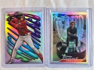 lot 26 image: Lot of 2 Druw Jones Rookie 2023 Bowmans Best SH-1 and 2023 Bowman 92RJ-2