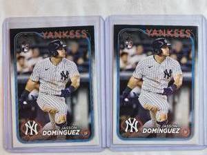 lot 30 image: Lot of 2 Jason Dominguez Rookie 2024 Topps Series One No. 60