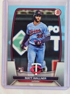 lot 35 image: Matt Wallner 2023 Rookie Blue SP Bowman Numbered 421499
