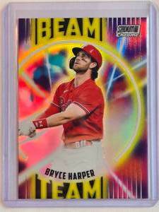 lot 38 image: Bryce Harper 2022 Stadium Club Chrome Beam Team No. BT-2