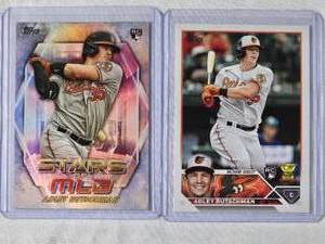 lot 45 image: Lot of 2 Adley Rutschman Rookie Cards - 2023 Stars of MLB No. SMLB-22, 2023 Series One All Star Rookie Cup No. 250