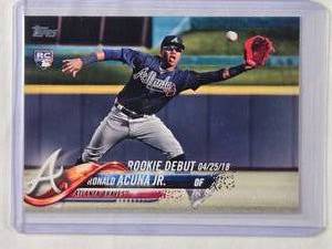 lot 53 image: Ronald Acuna Jr. Rookie 2018 Topps US252