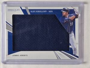 lot 58 image: Alex Kirilloff 2021 Panini Immaculate Jumbo Relic No. JJ-AKF Numbered 4649
