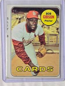 lot 78 image: Bob Gibson 1968 Topps No. 200