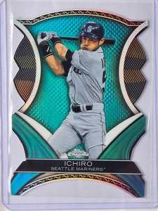 lot 80 image: Ichiro 2012 Topps Chrome Die Cut Refractor No. DD-I