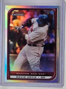 lot 85 image: David Ortiz 2008 Bowman Chrome Refractor No. 47