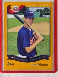 lot 99 image: Joe Mauer Rookie 2002 Topps Draft Picks No. 622