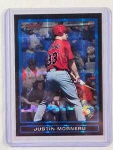 lot 116 image: Justin Morneau Xfractor 2009 Bowman Chrome No. BDPW25, Numbered 35199