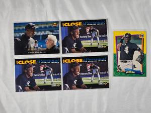 lot 123 image: Lot of 5 Michael Jordan MLB Baseball Cards