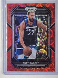 lot 172 image: Rudy Gobert 2022-23 Panini Prizm Red SP No. 67, Numbered 7588