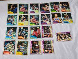 lot 178 image: Lot of 25 NBA Basketball Cards from 1981