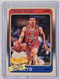lot 180 image: Tyrone Bogues Rookie 1988 Fleer 13 of 132