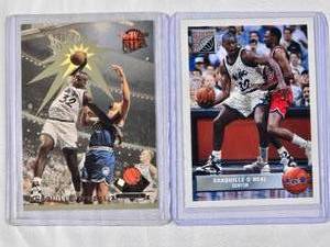 lot 186 image: Lot of 2 Shaquille ONeal Rookie Cards 92-93 Fleer Ultra No. 4 of 5, 1993 Upper Deck P43