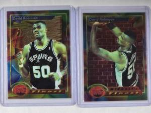 lot 187 image: Lot of 2 David Robinson Topps Finest 1994 No. 118 and No. 21