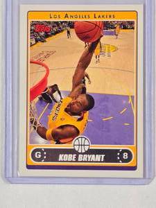 lot 190 image: Kobe Bryant 2006 Topps No. 8 - Jersey Number