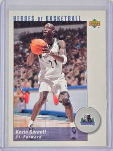 lot 192 image: Kevin Garnett 2002 Upper Deck Heroes of Basketball No. KG10, Numbered 14481989