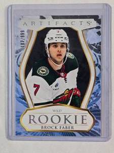 lot 210 image: Brock Faber Rookie 2023-24 Artifacts Hockey No. 189, Numbered 187999
