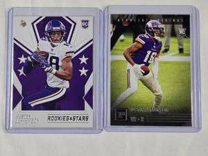 lot 227 image: Lot of 2 Justin Jefferson Rookie Cards Rookies & Stars No. 122 & Panini Chronicles No. PA-23