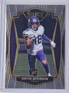 lot 231 image: Justin Jefferson Rookie 2020 Panini Select No. 161