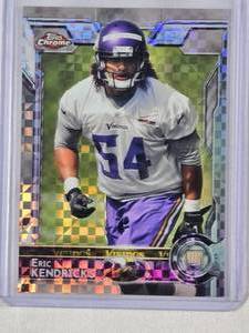 lot 240 image: Eric Kendricks Rookie 2015 Topps Chrome Xfractor No. 181