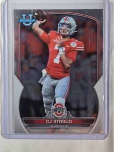 lot 243 image: CJ Stroud Rookie 2022 Bowman Chrome U No. 100