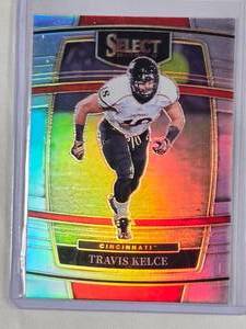 lot 249 image: Travis Kelce 2022 Panini Select Draft Picks Silver Prizm No. 30