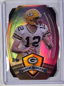 lot 250 image: Aaron Rodgers Die Cut Refractor 2012 Topps No. 5